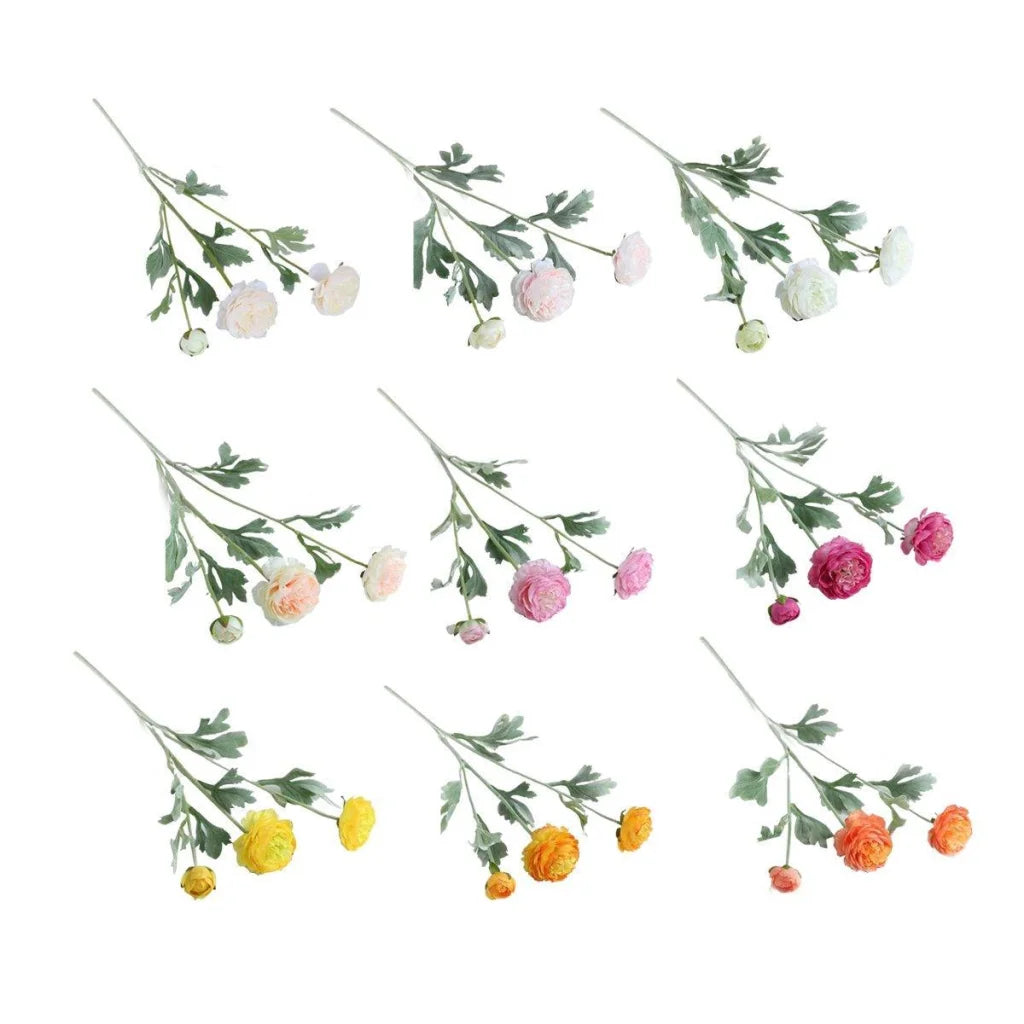 5pcs Artificial Peony Silk Flowers Bouquet Decor Faux