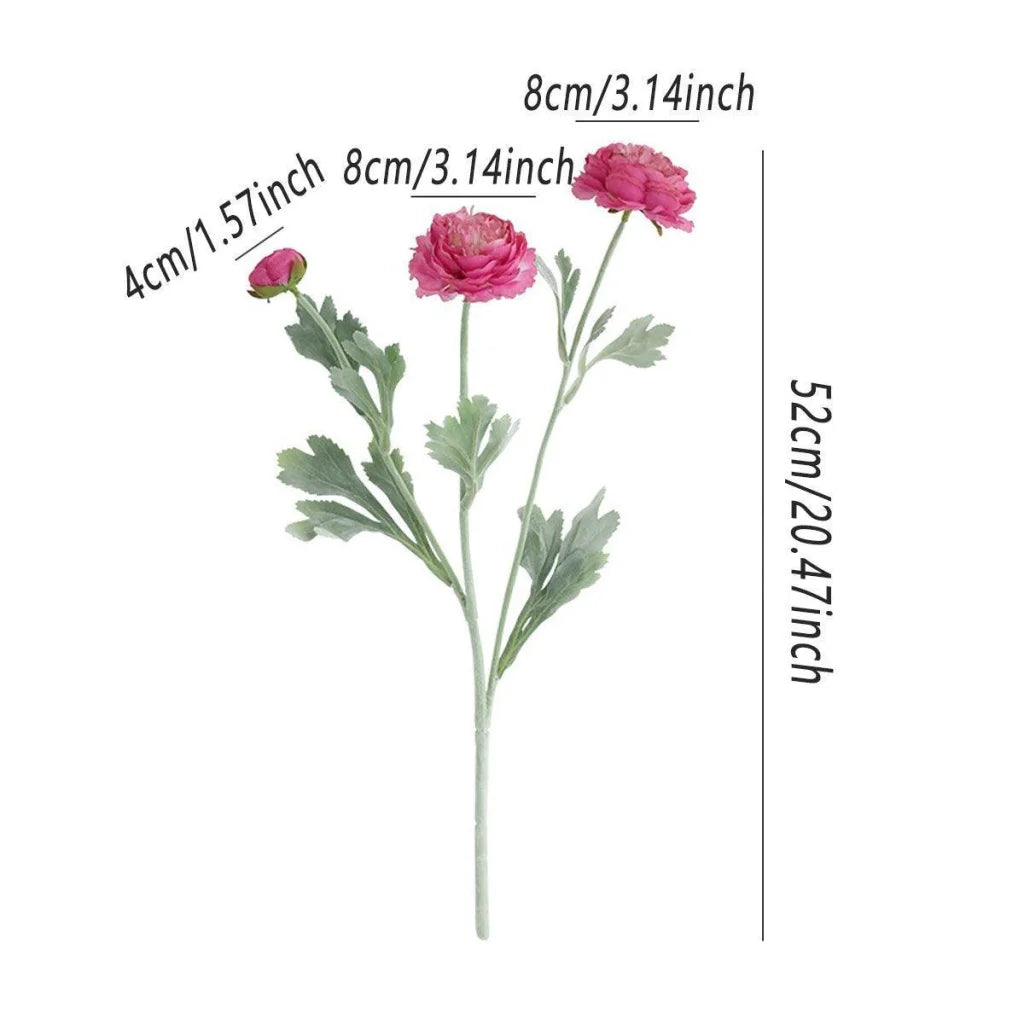 5pcs Artificial Peony Silk Flowers Bouquet Decor Faux