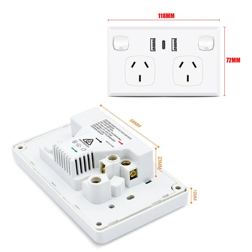 Double power point with size cues and product form