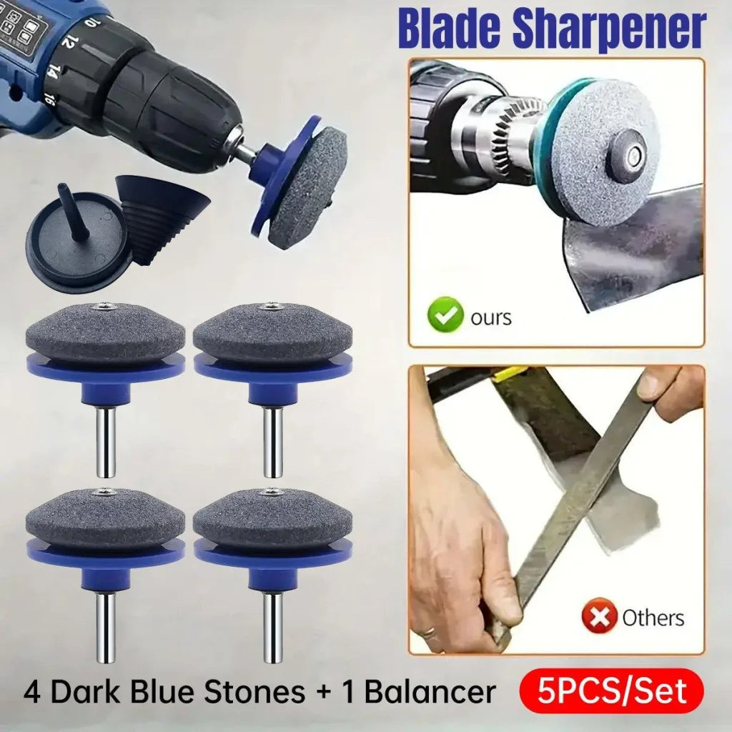5PCS Lawn Mower Blade Sharpener Wind Powered Balancer