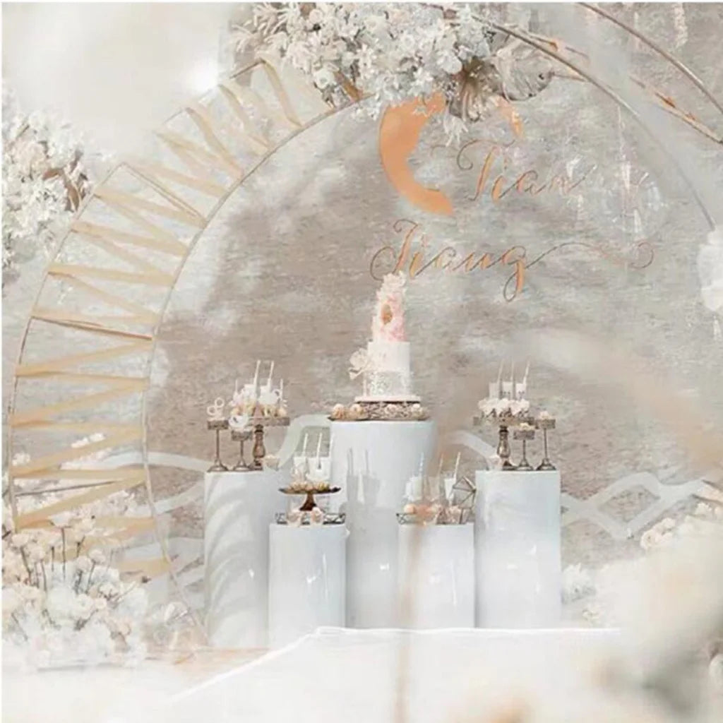 5PCS Round Plinth Cylinder Display Stand Pedestal Wedding