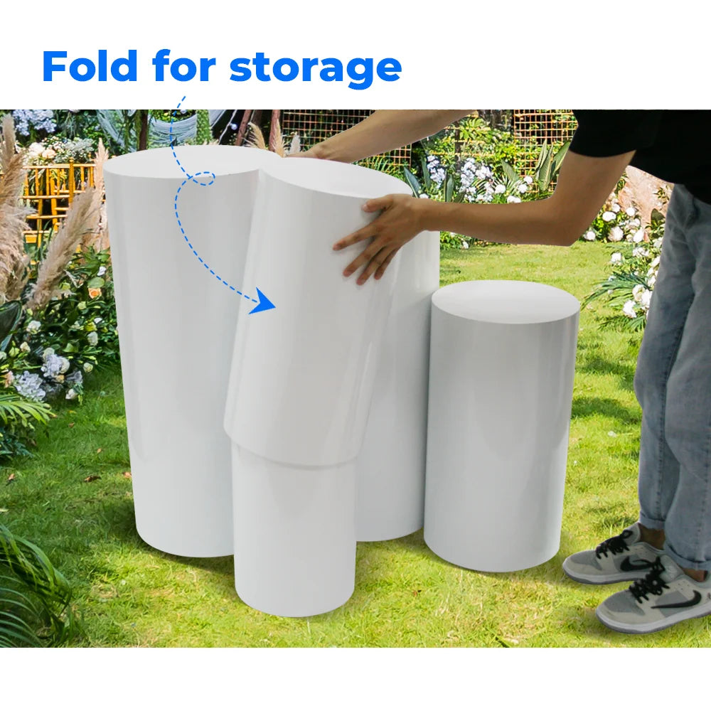 5PCS Round Plinth Cylinder Display Stand Pedestal Wedding