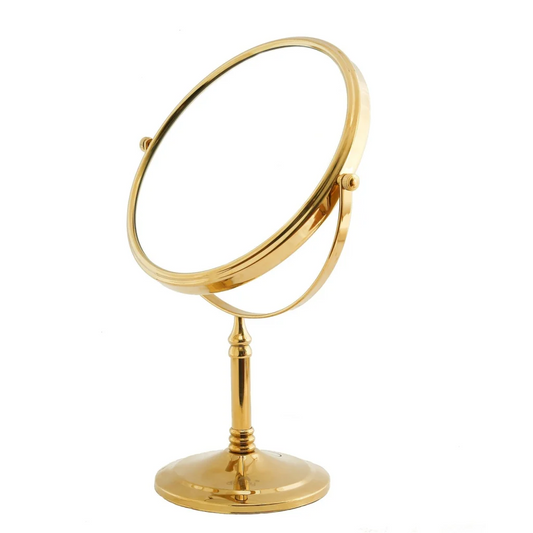 5X & 1X Tabletop Magnifying Mirror - Royal Gold - Health &