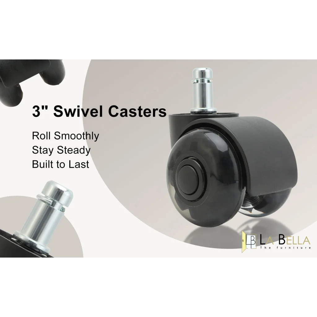 5X 2’’ Twin Wheel Office Chair Casters - Slient Smooth