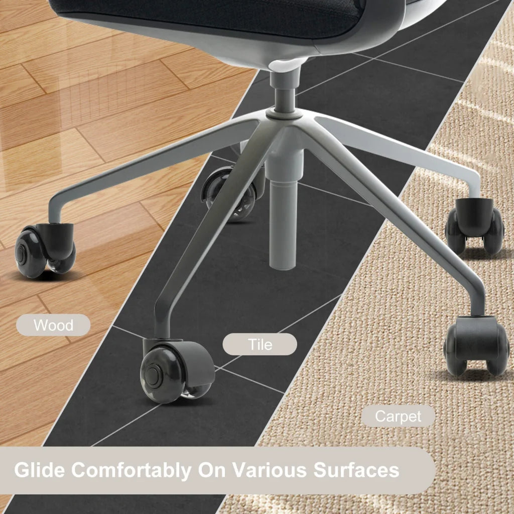 5X 2’’ Twin Wheel Office Chair Casters - Slient Smooth