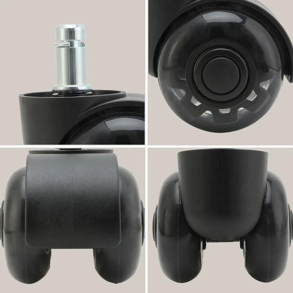 5X 2’’ Twin Wheel Office Chair Casters - Slient Smooth