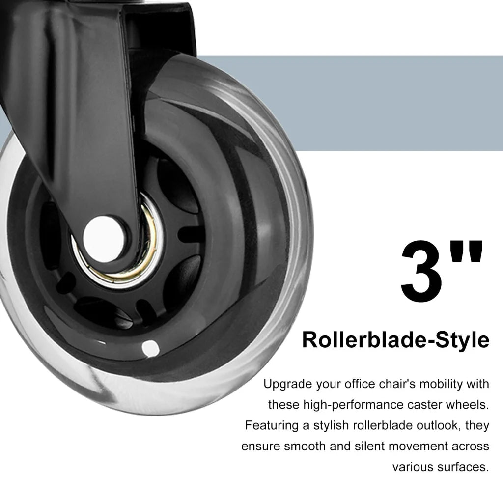 5X 3’’ Rollerblade Style Wheels Office Chair Casters