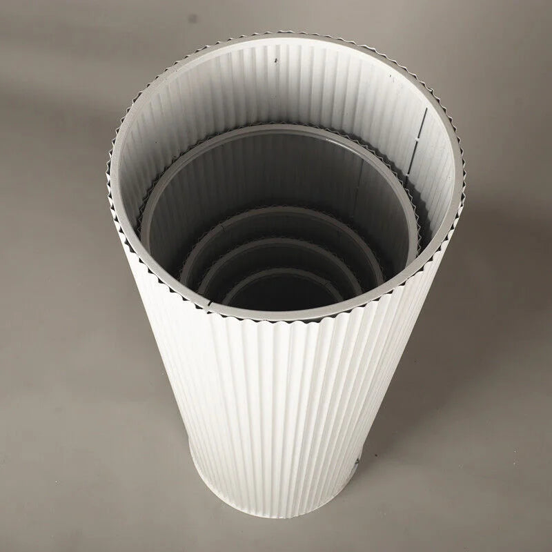 5x Metal Wedding Plinths Cylinder Pedestal Stand Ripple