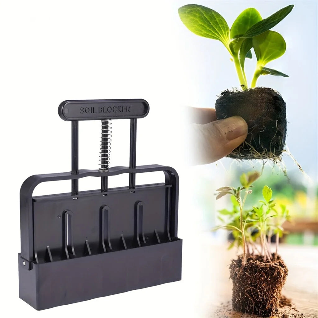 5x5 Soil Block Maker - Durable Handheld Gardening Tool