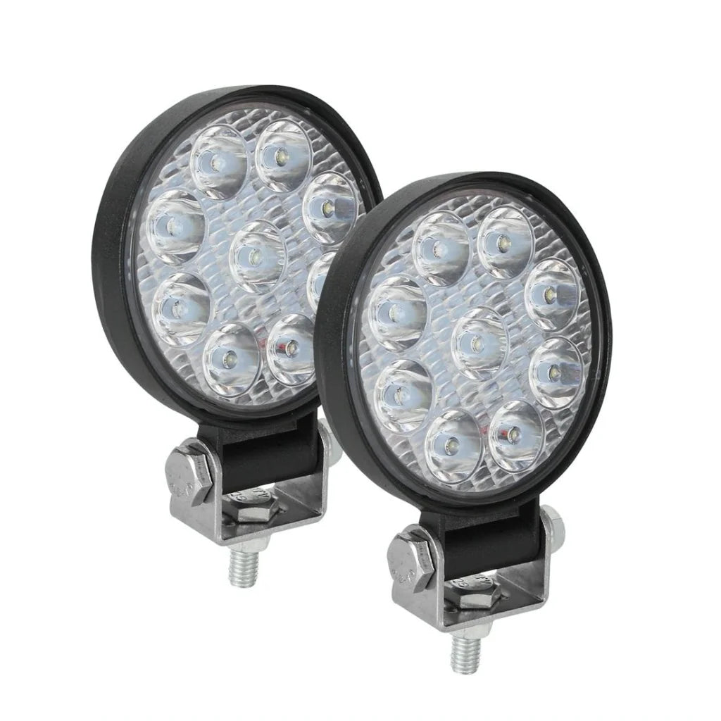 6.3W 10 - 30V Dc 6000K 3 Inch 9 Leds Circle Offroad Truck
