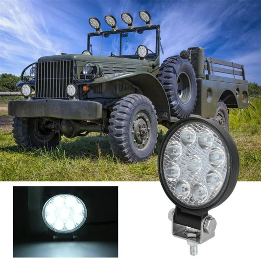 6.3W 10 - 30V Dc 6000K 3 Inch 9 Leds Circle Offroad Truck