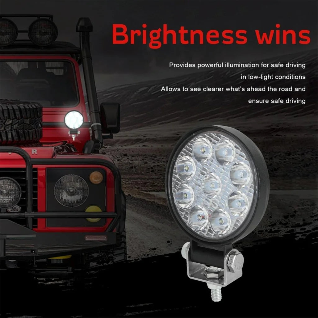 6.3W 10 - 30V Dc 6000K 3 Inch 9 Leds Circle Offroad Truck