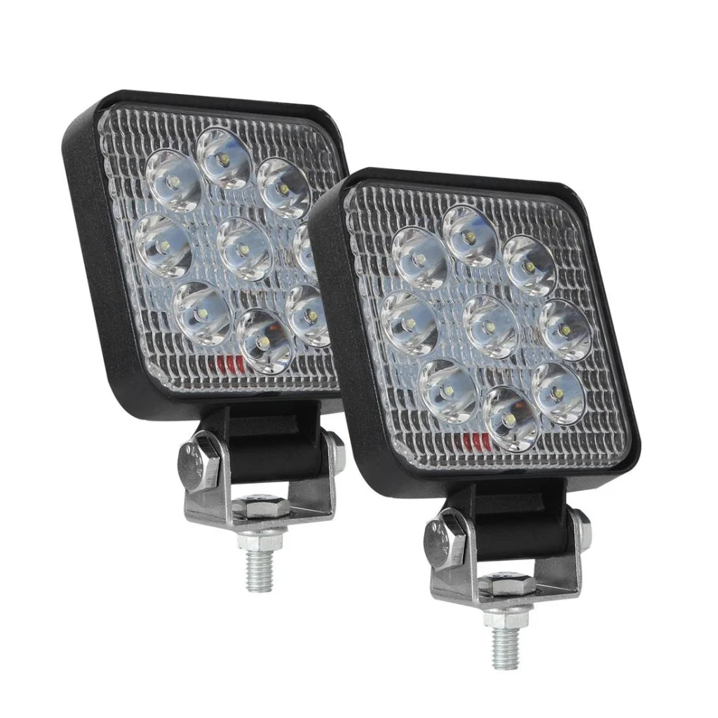 6.3W 10 - 30V Dc 6000K 3 Inch 9 Leds Square Offroad Truck