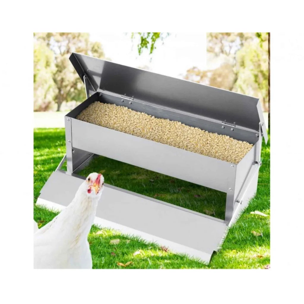 6.5L Automatic Chook Chicken Feeder Poultry Auto Treadle