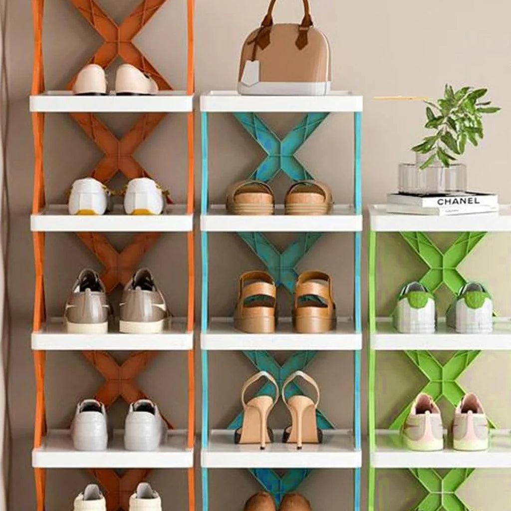 6/7 Tier Shoe Rack Space Saving Small Shoe Cabinet Storage