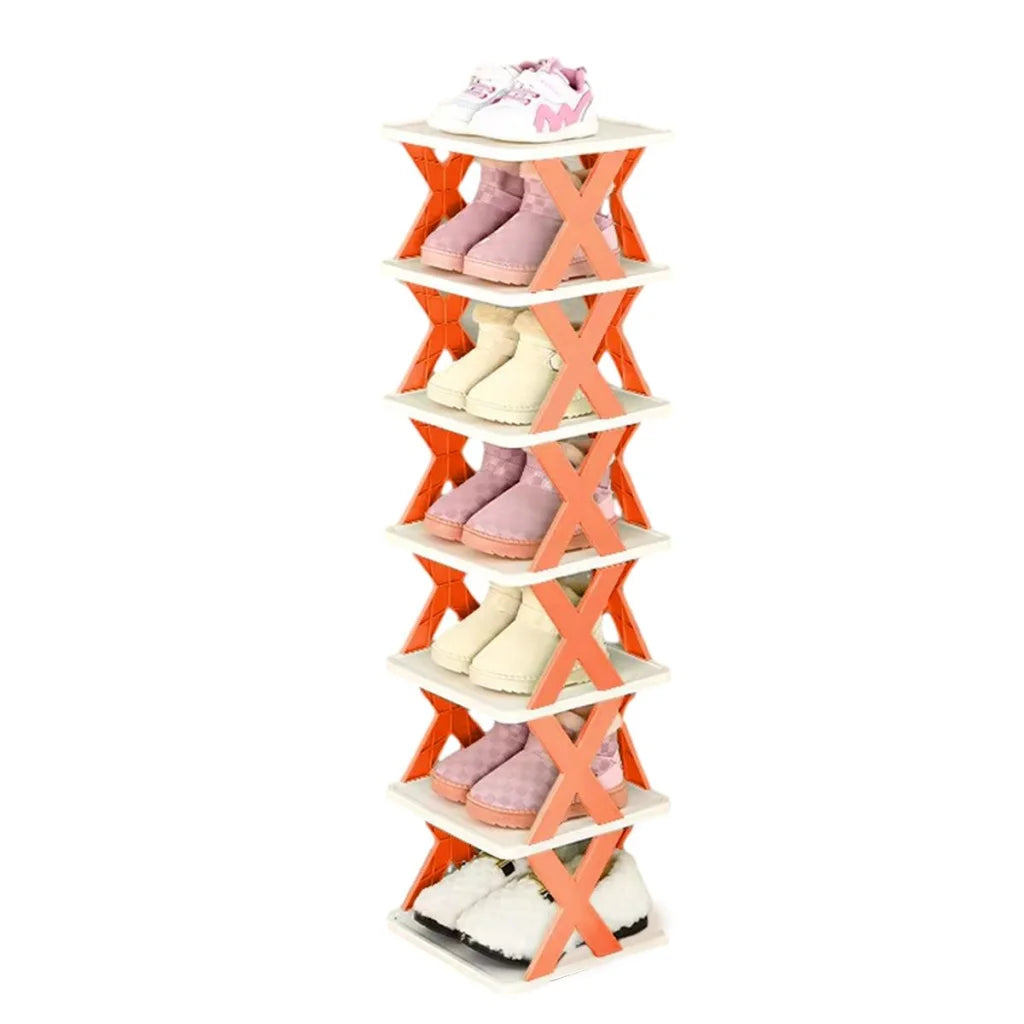 6/7 Tier Shoe Rack Space Saving Small Shoe Cabinet Storage
