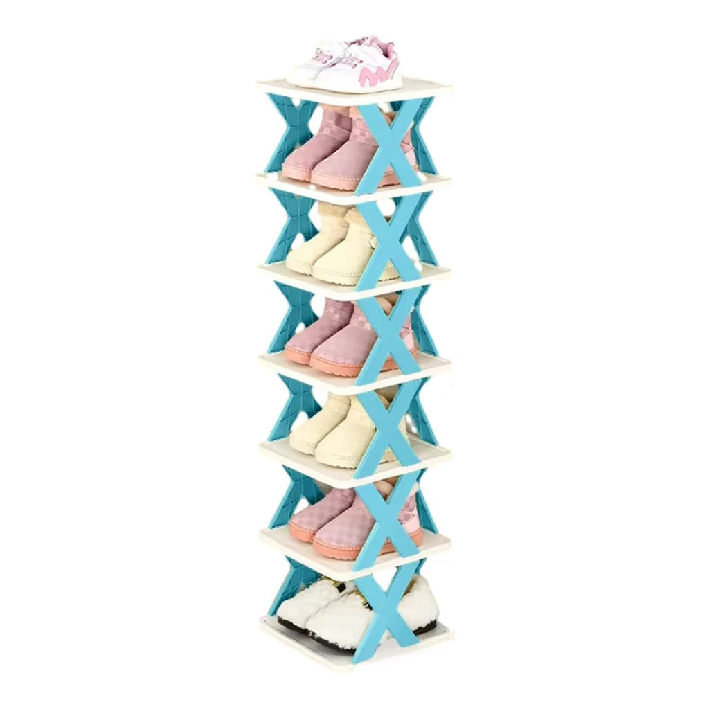 6/7 Tier Shoe Rack Space Saving Small Shoe Cabinet Storage