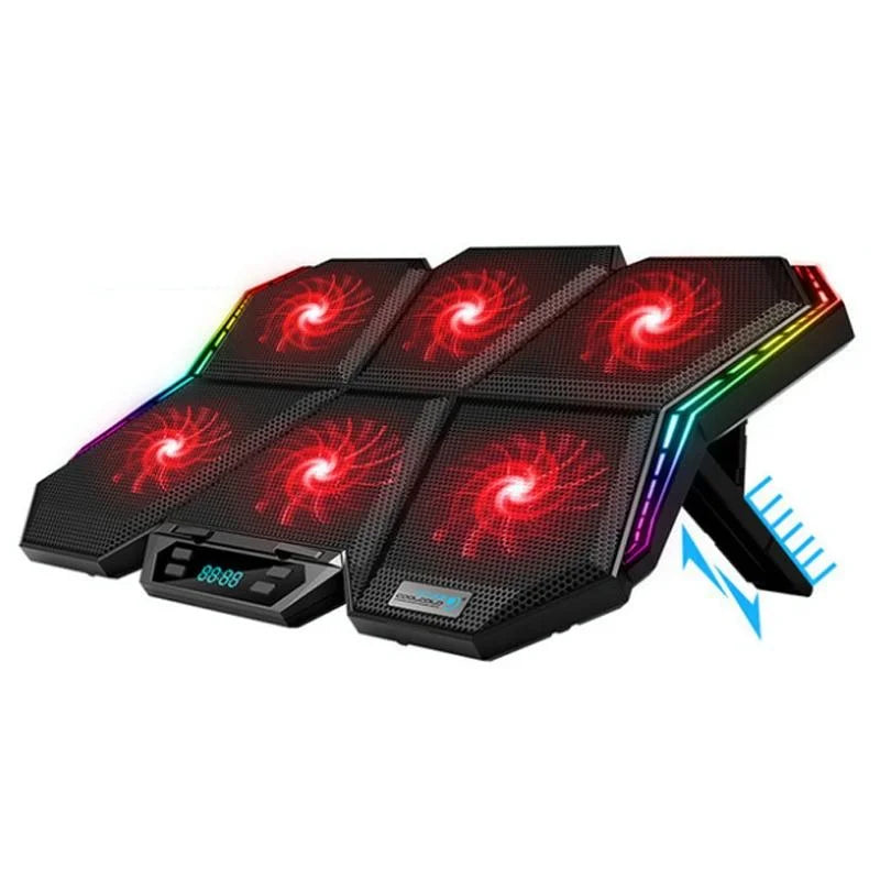 6-Fan Adjustable Rgb Laptop Cooling Base-1915198131620941824