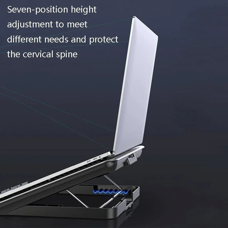 6-Fan Alloy Laptop Cooling Bracket - Silent-1915197805295702018