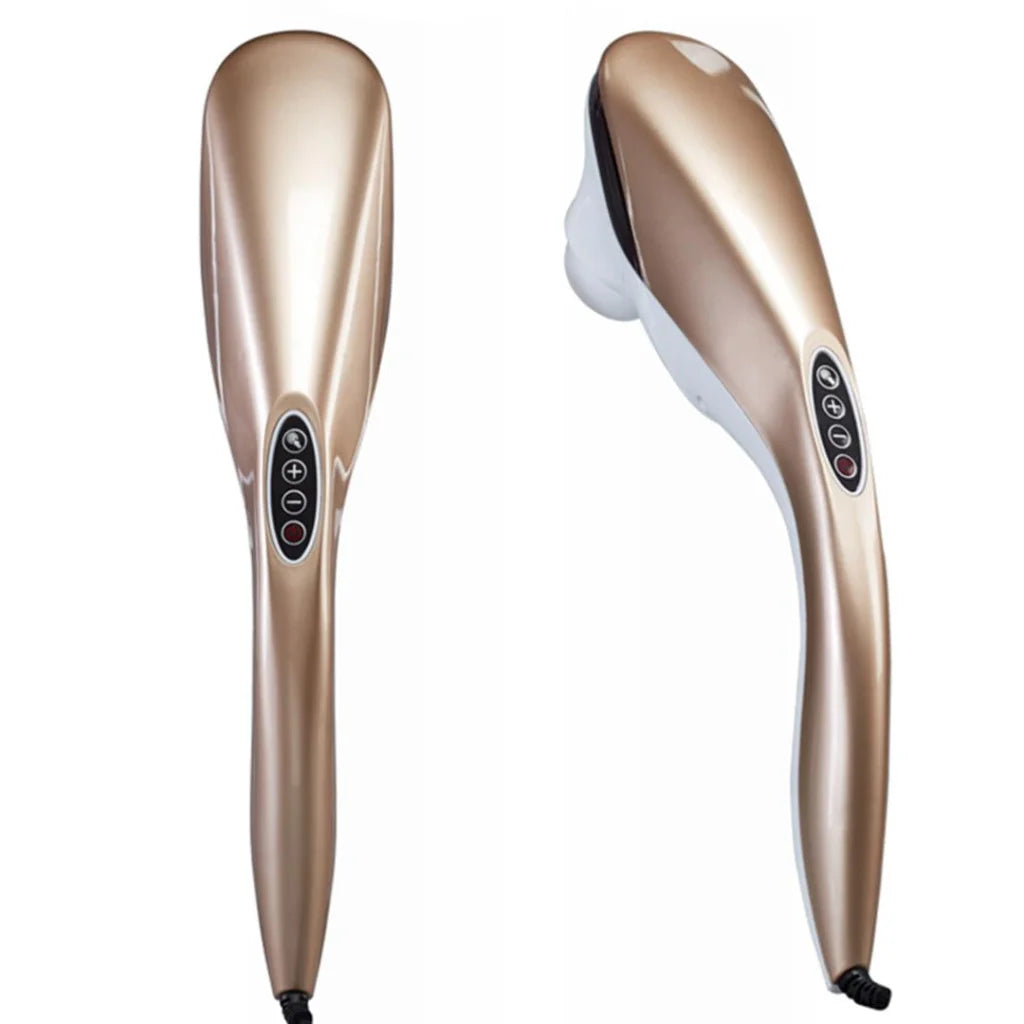 6 Heads Portable Handheld Massager Soothing Blood Flow Shoulder Gold - Premium