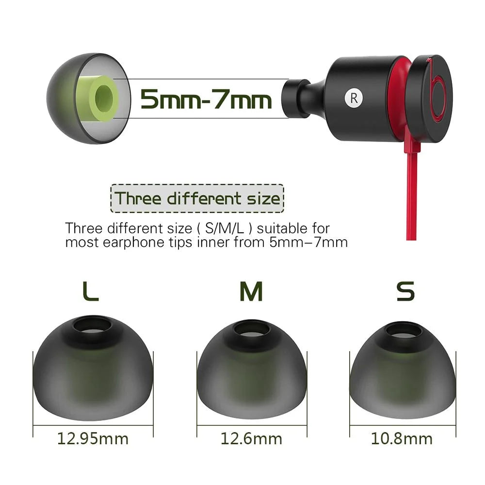 6 Pairs New Bee In-Ear Silicone Ear Caps With Storage Box - Fits 5-7Mm Earphone Plugs-1915198016395022338