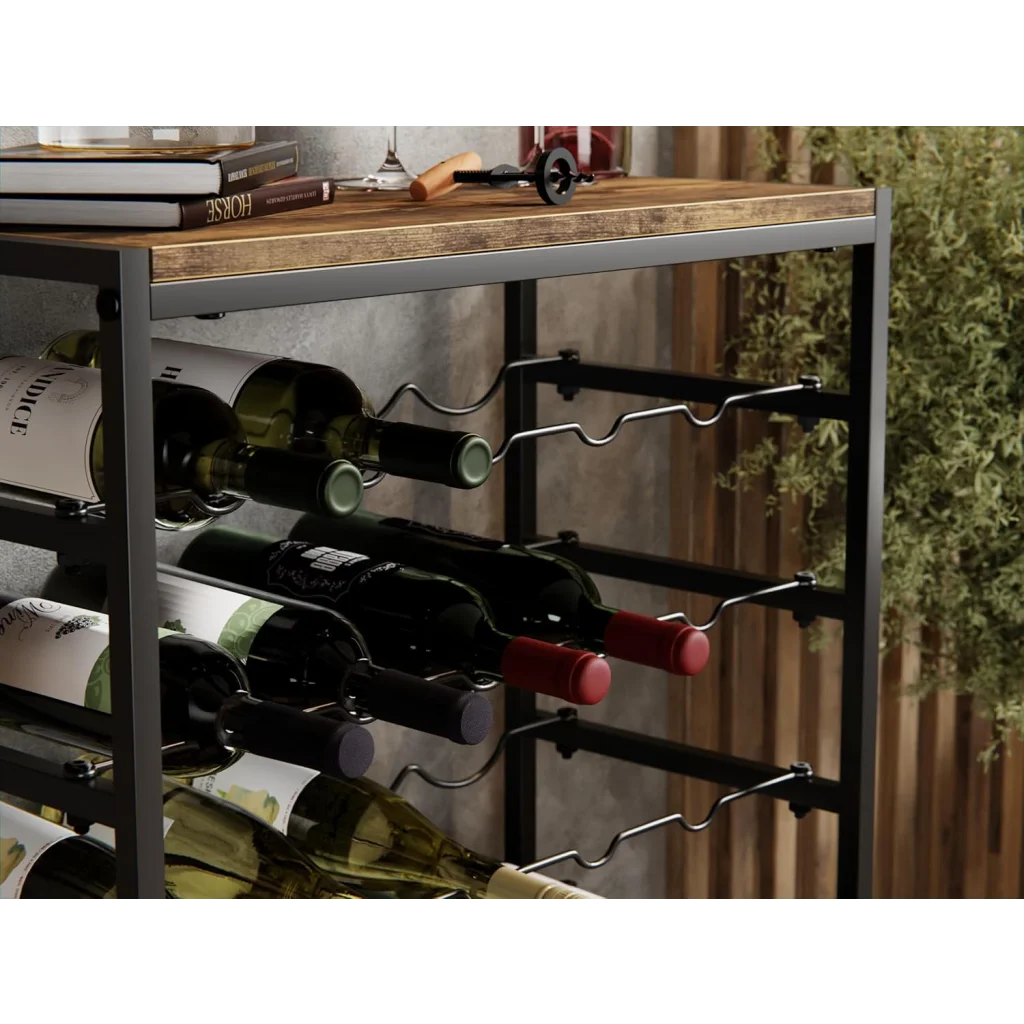 Wood metal 6 tier storage rack for household use