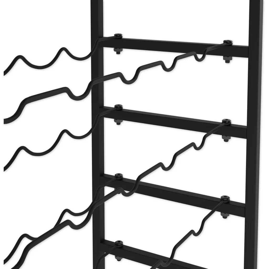 Wood metal tier storage rack with frame detail shown