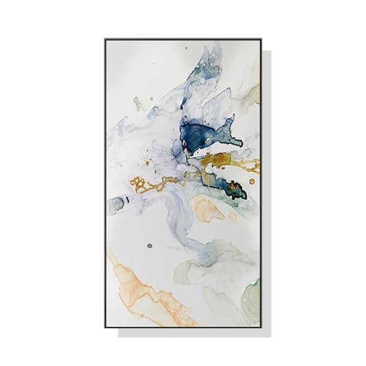 60cm x 120cm Abstract Watercolour Style Black Frame Canvas