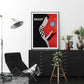 60cm x 90cm Fashion Bally Black Frame Canvas Wall Art