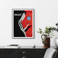 60cm x 90cm Fashion Bally Black Frame Canvas Wall Art