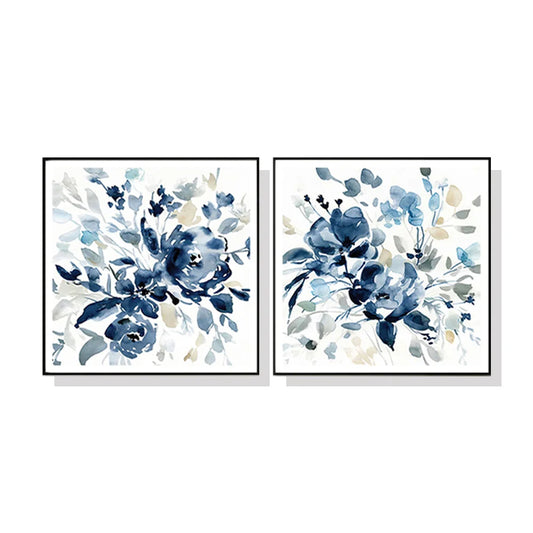 60cm x 60cm Indigo Garden By Carol Robinson 2 Sets Black