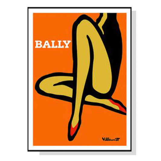 60cmx90cm Orange Legs Black Frame Canvas Wall Art - Spring