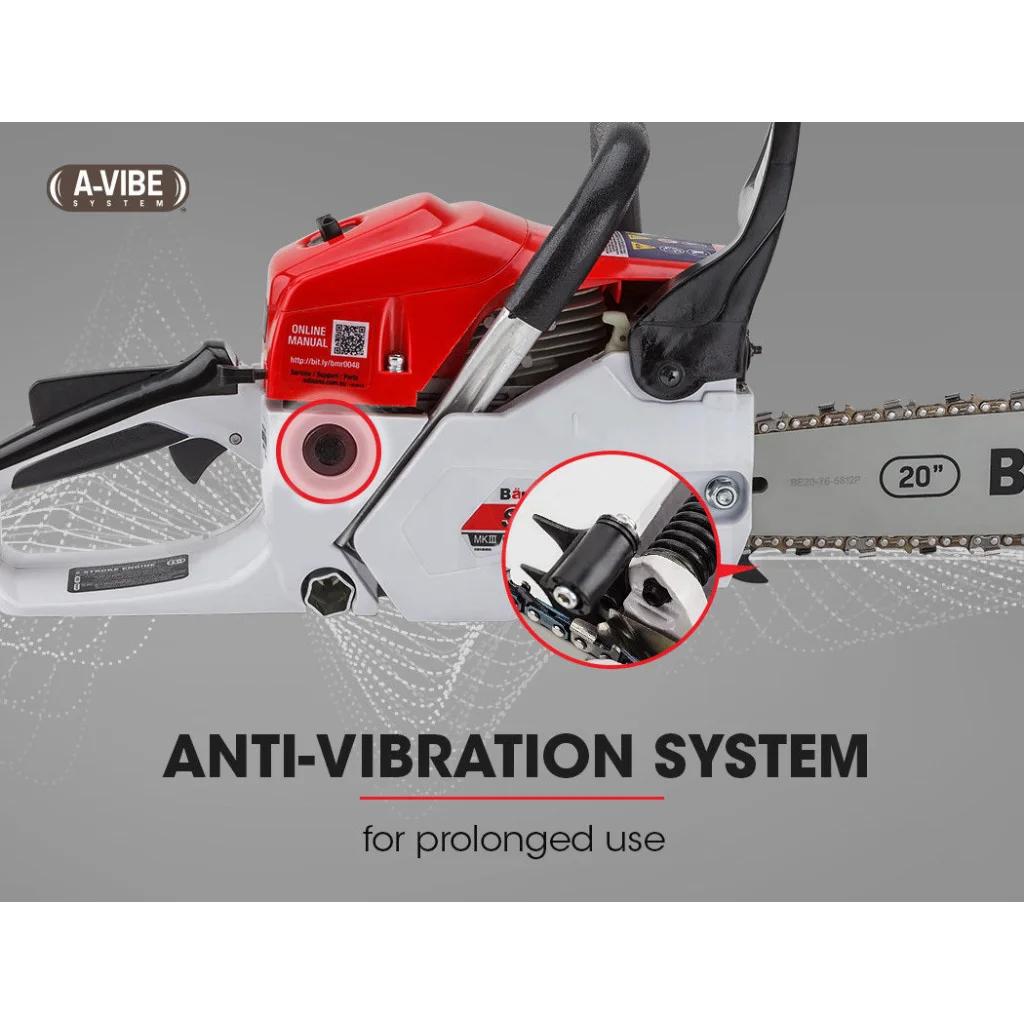 62CC Petrol Commercial Chainsaw 20 Bar E-Start Pruning