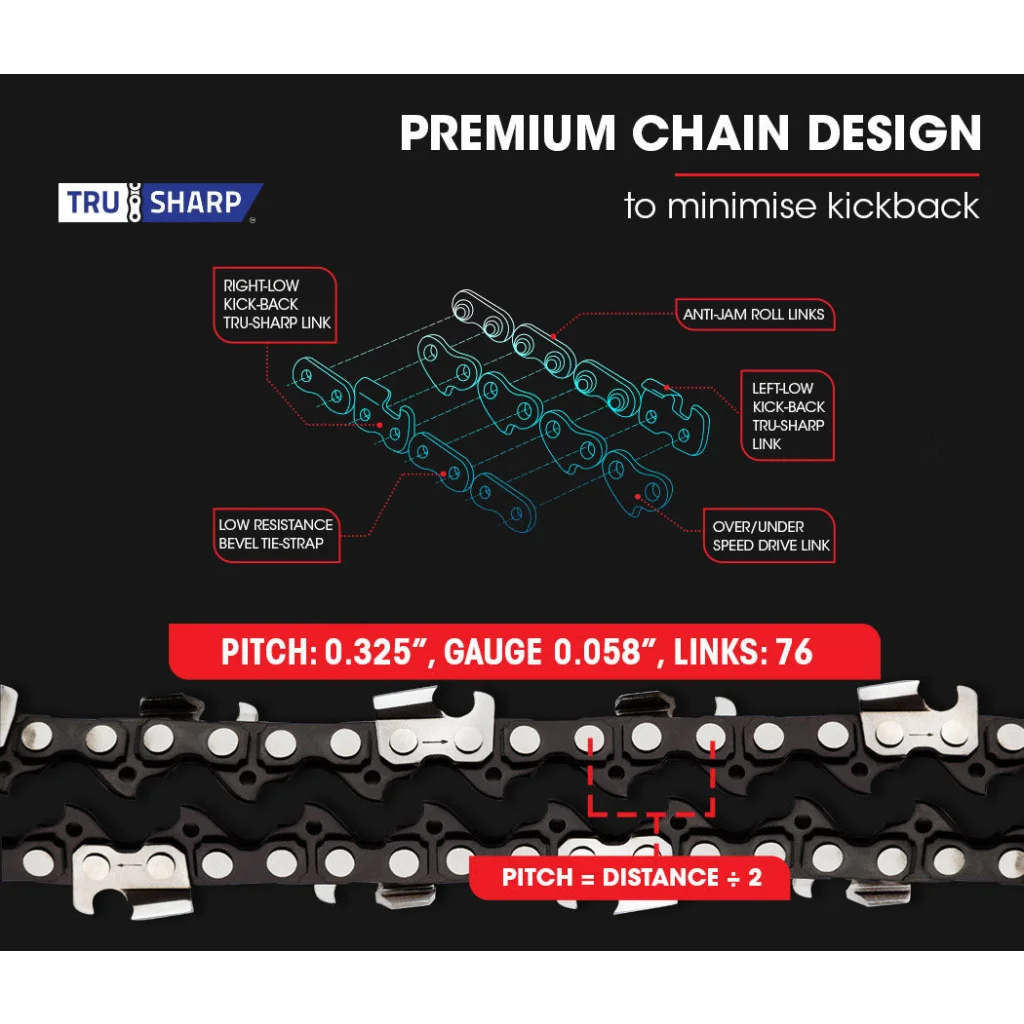 62CC Petrol Commercial Chainsaw 20 Bar E-Start Pruning