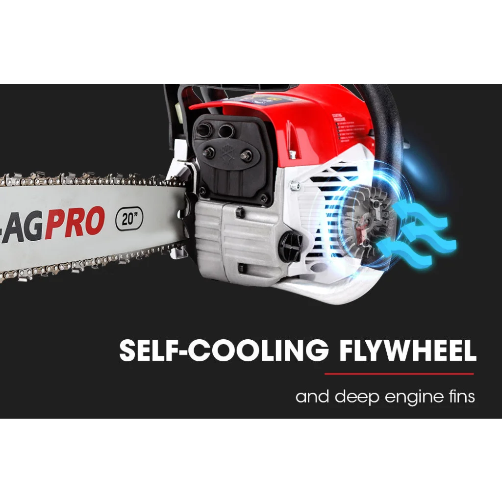 62CC Petrol Commercial Chainsaw 20 Bar E-Start Pruning