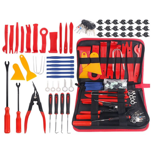 65pcs Car Trim Removal Tool Set Pry Bar Dash Kit - Auto