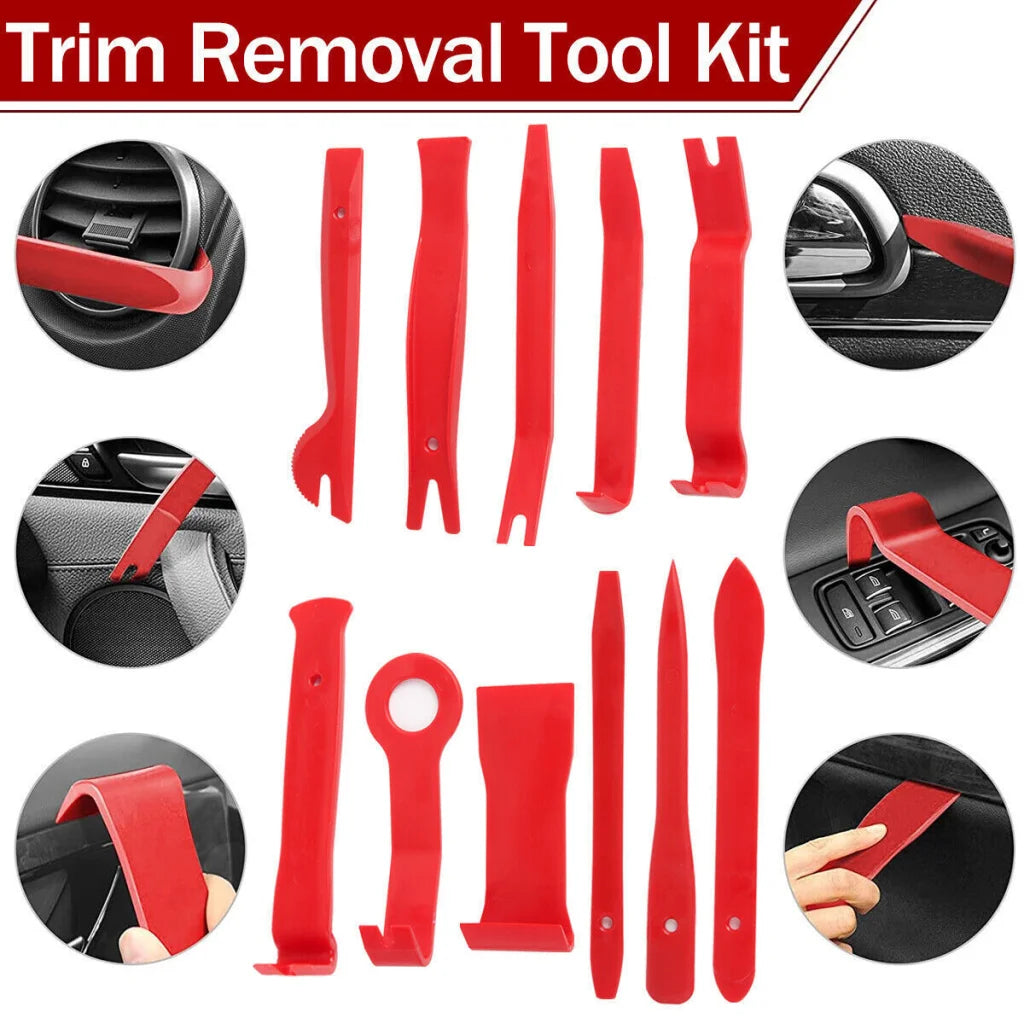 65pcs Car Trim Removal Tool Set Pry Bar Dash Kit - Auto