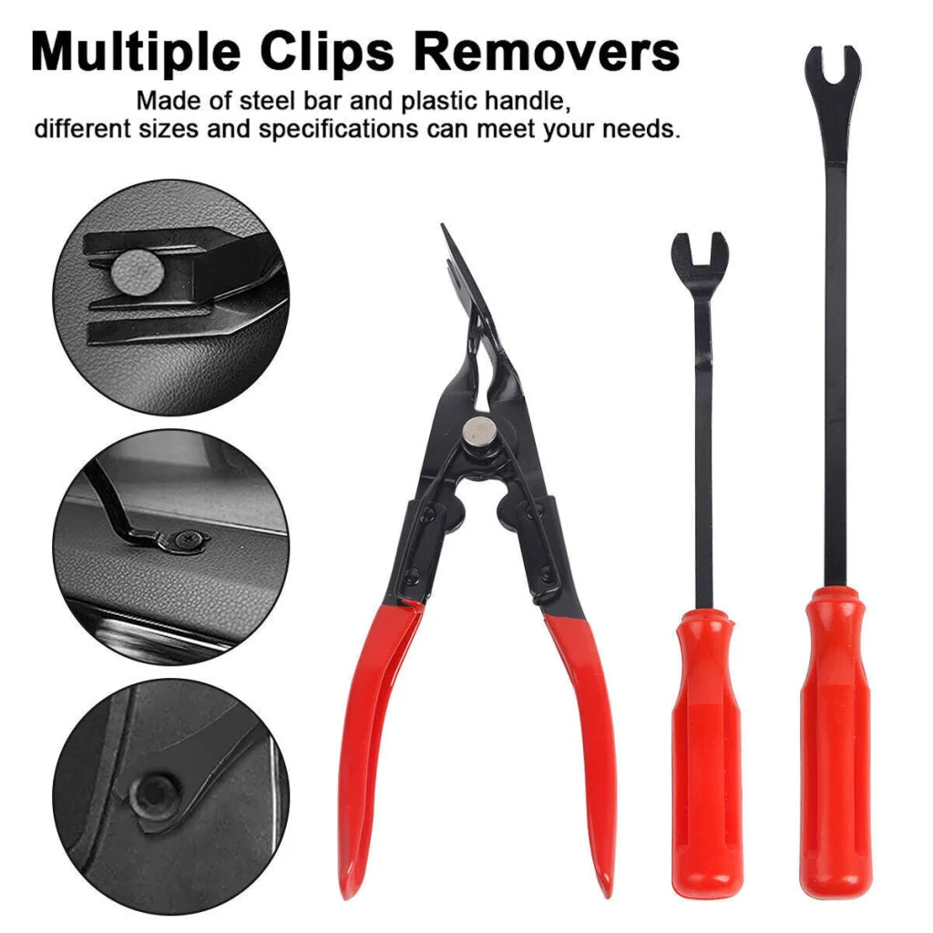 65pcs Car Trim Removal Tool Set Pry Bar Dash Kit - Auto