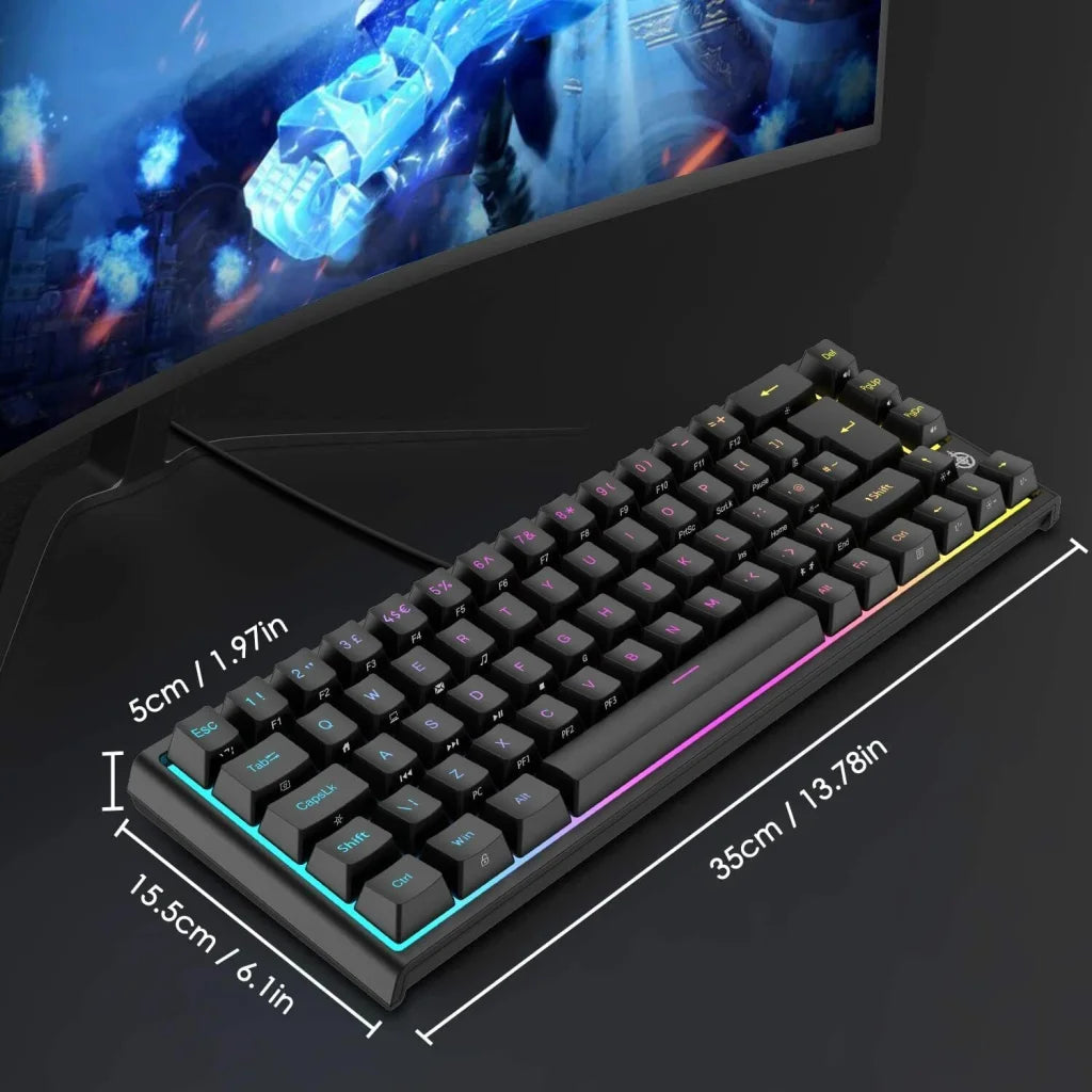 Black keys layout design with mechanical gaming keyboard