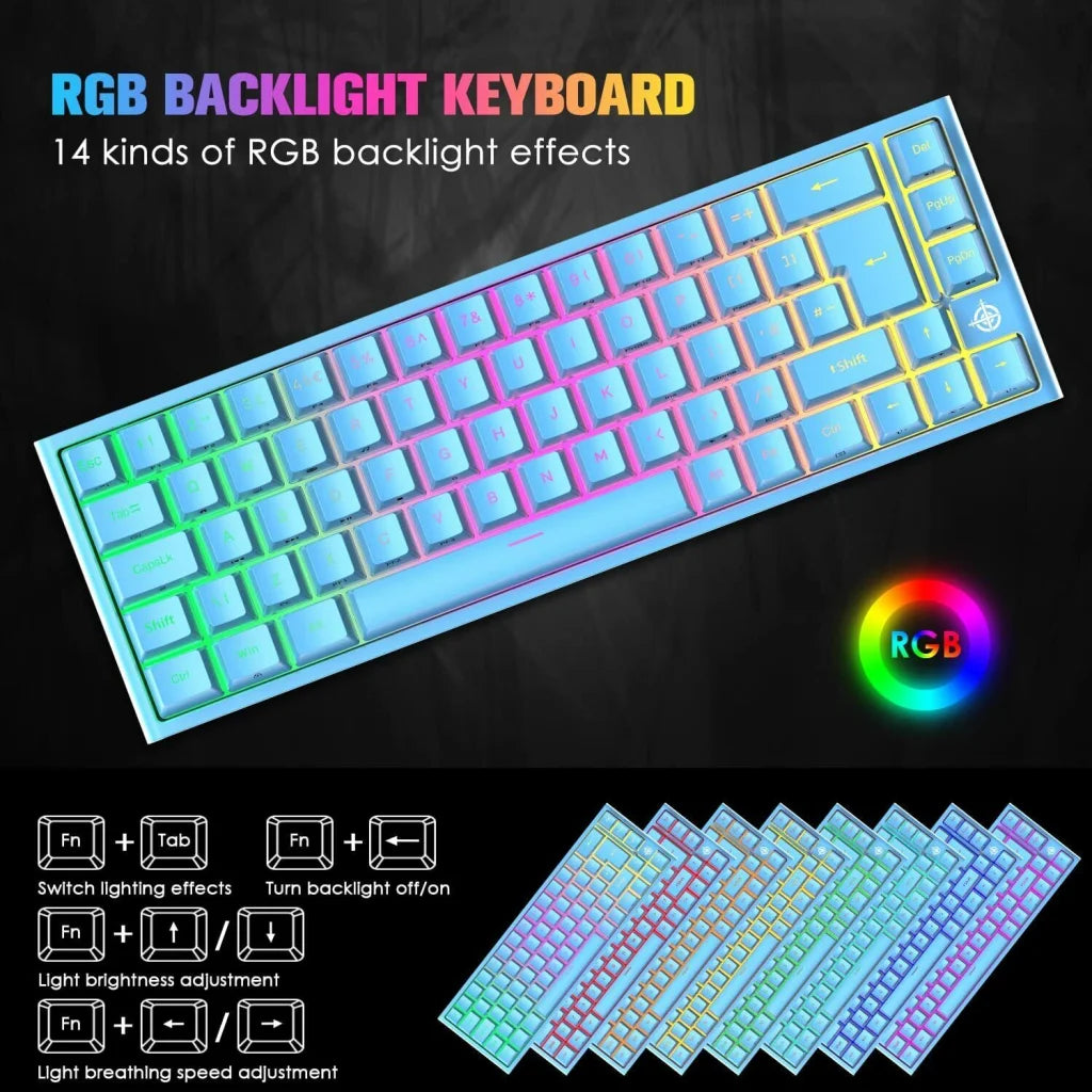 Keys layout design with mechanical gaming keyboard pc rgb