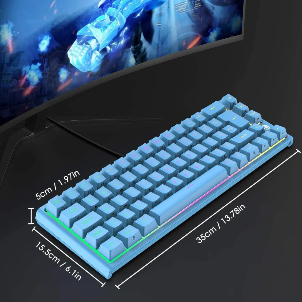 Blue keys layout design for household use