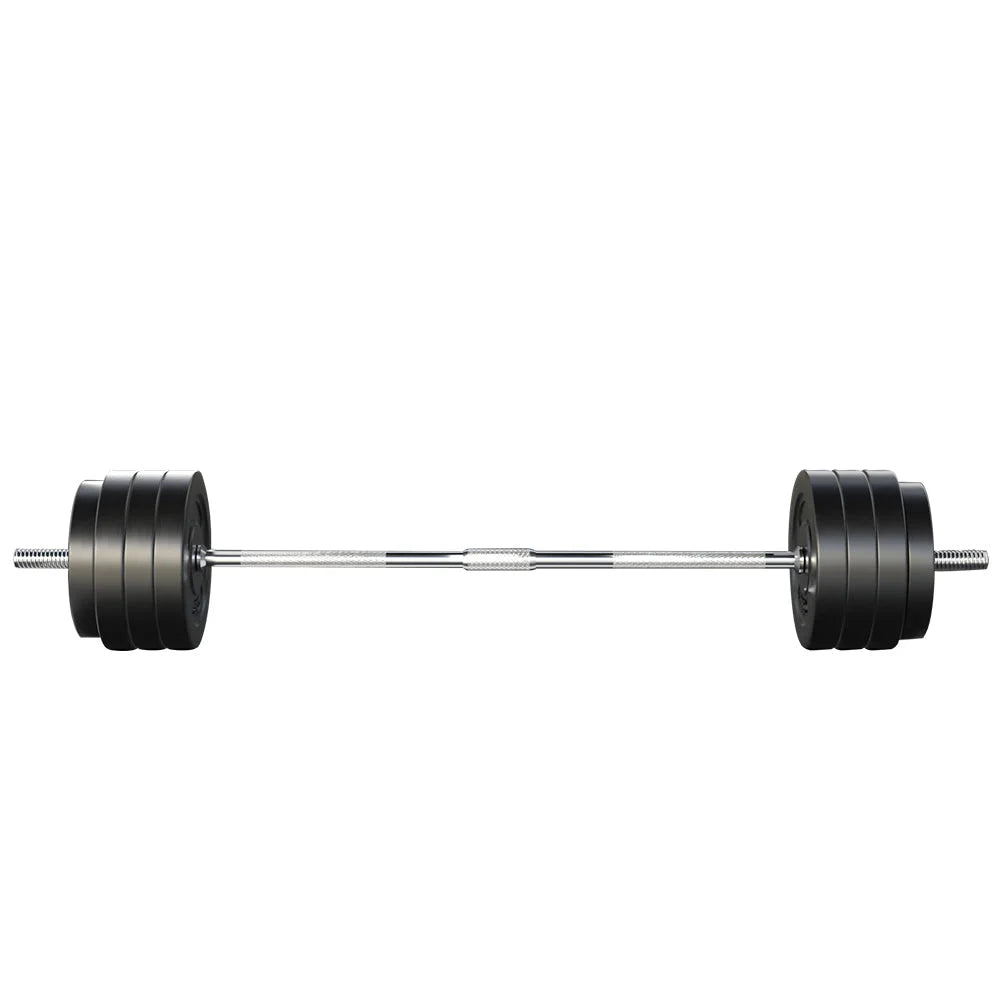 68KG Barbell Weight Set Plates Bar Bench Press Fitness