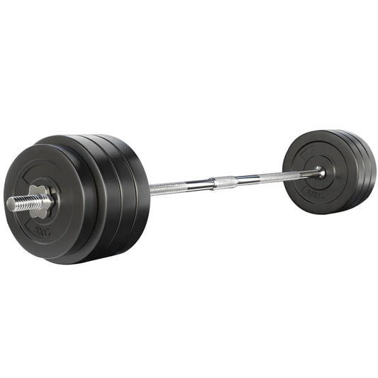 68KG Barbell Weight Set Plates Bar Bench Press Fitness