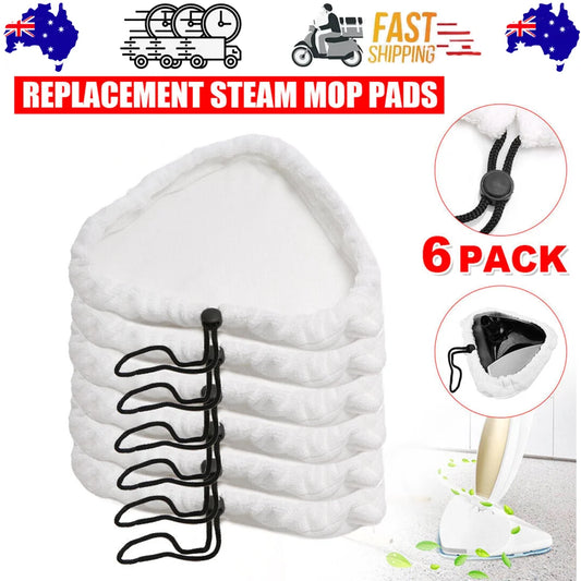 6PCS For H2O Steam Mop Pads Replacement Reusable Washable Cloths Microfiber