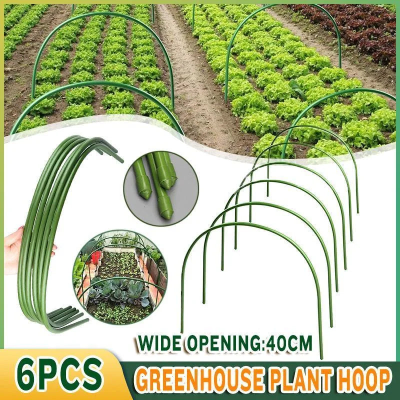 6PCS Greenhouse Plant Hoops Garden Tunnel Support for Row