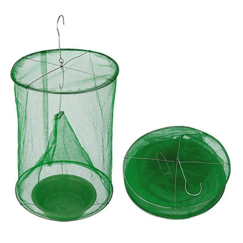 6PCS Reusable Hanging Fly Trap Net Cage Insect Catcher