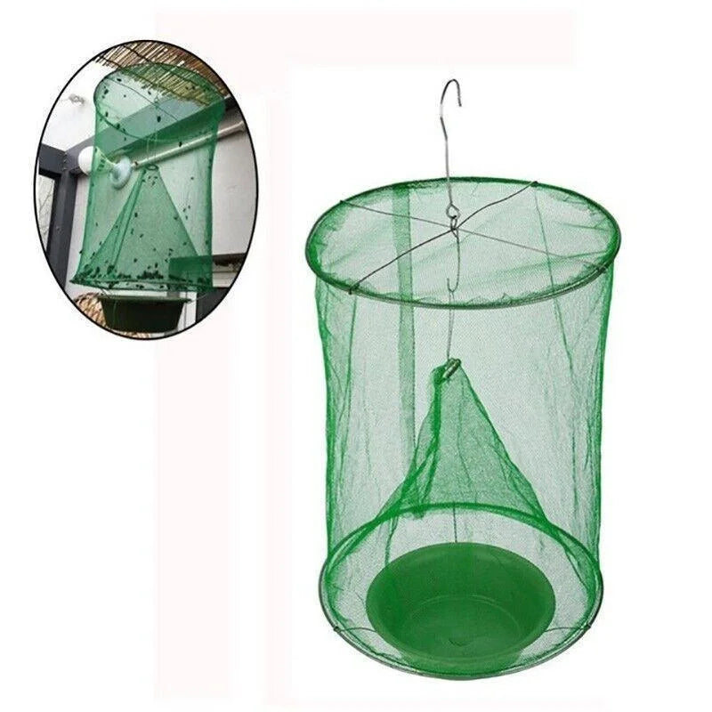 6PCS Reusable Hanging Fly Trap Net Cage Insect Catcher