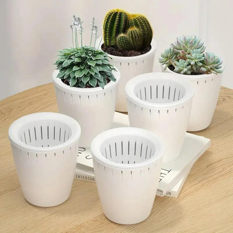 Self Watering Flowerpot Breathable Planter Indoor Outdoor 6pcs