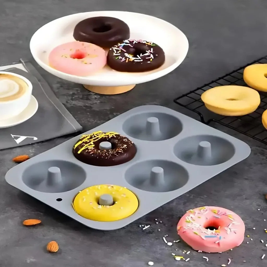 6PCS Silicone Cake Mould Set Baking Pans Nonstick Cupcake