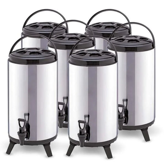 6X 12L Portable Insulated Cold/Heat Coffee Tea Beer Barrel Brew Pot with Dispenser - Premium